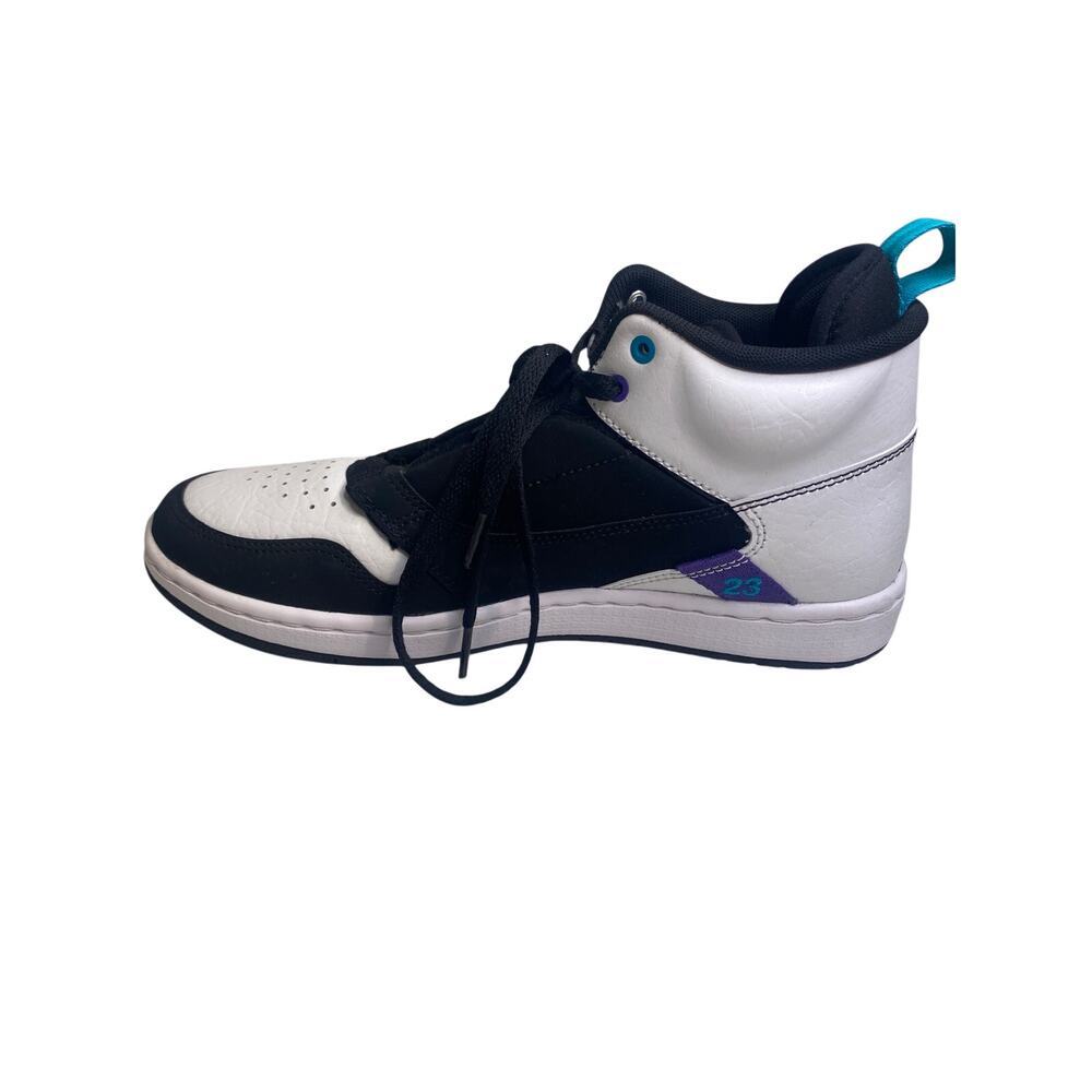 Nike Air Jordan Mens Fadeaway Mid Black White Sneakers Basketball Shoes Size 7.5